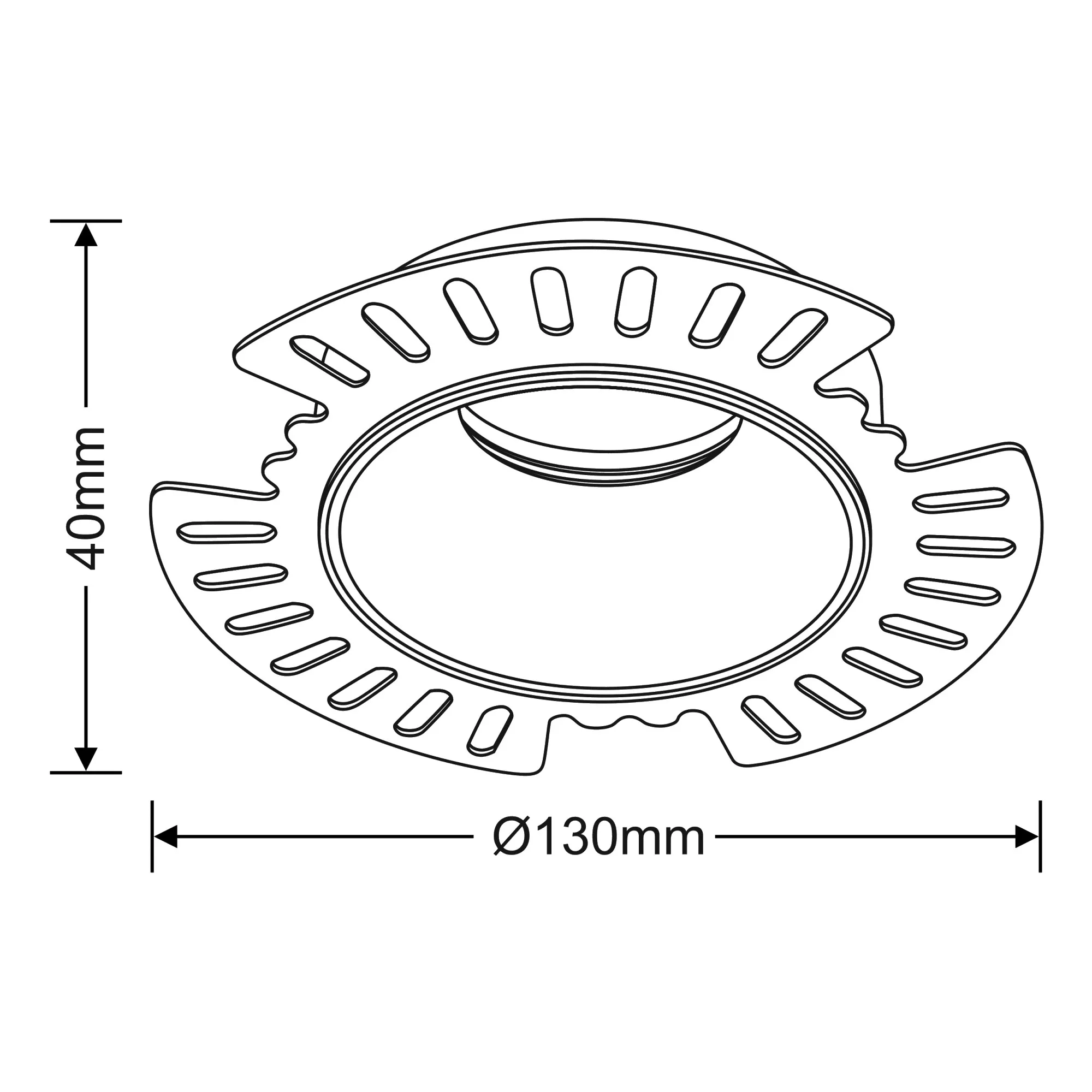 Basy 12 Tridonic Powered 12W 2700K 1200lm 36° CRI>90 LED Engine Gold Fixed Recessed Spotlight, IP20 DM201843  Dlux Basy 12